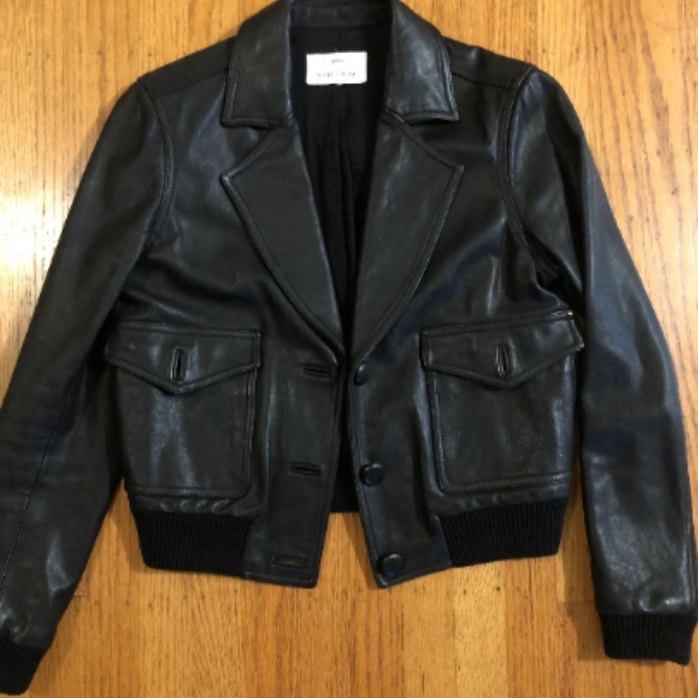 Vintage leather designer jacket